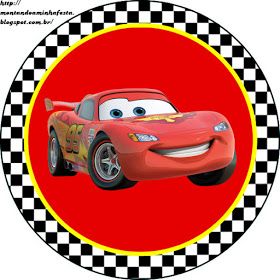 Toppers o etiquetas de Cars. Piñata Cars, Cars Party Favors, Kids Party Inspiration, Gold Birthday Party Decorations, Cars Birthday Party Decorations, Mcqueen Cars, Gold Glitter Paper, Disney Cars Party, Simple Birthday Party