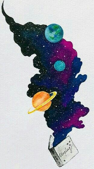 Space Drawings Color, Galaxy Drawing Easy, Nebula Drawing, Space Art Drawing, Space Drawing Ideas, Space Art Illustration, Draw Space, Galaxy Drawing, Outer Space Drawing