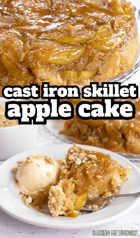 Cast Iron Irish Apple Cake Recipe : Easy Skillet Dessert Apple Cake In Cast Iron Skillet, Apple Skillet Cake Recipe, Cast Iron Skillet Apple Upside Down Cake, Irish Apple Cake Traditional, Cast Iron Apple Cake, Dutch Oven Apple Recipes, Cast Iron Skillet Cake Recipes, Apple Pie In A Skillet, Cast Iron Apple Recipes