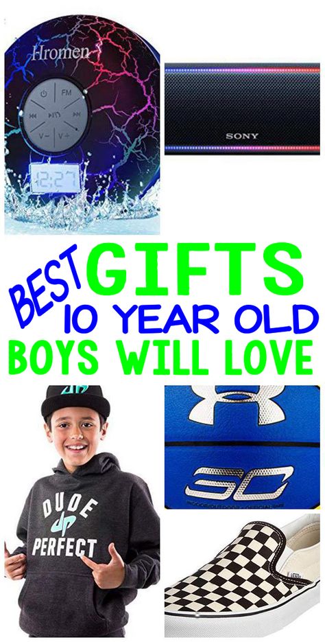 Gifts 10 Year Old Boys! BEST gift ideas for boys 10th birthday, Christmas, Holiday or just because. Cool presents that 10 year old guys will love. Gadgets, electronics, gift cards and more. Trendy and popular gift guide ideas! Tween  gift list - great ideas also for 9 year olds and 11 year olds. Gift Ideas For 10 Year Boy, Gifts For 10 Year Boy, Boys 10th Birthday, Chrsitmas Gift, Suprise Birthday, Christmas Board, Gadgets Electronics, Cool Presents, Grand Kids