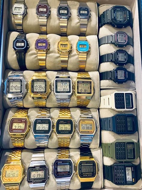 Casio Collection watchesplatform Watch Aesthetic Vintage, Casio Gold Watch, Aesthetic Watches, Y2k Bracelets, Casio Watch Women, Casio Vintage Watch, Casio Watches, Mens Watch Brands, Stylish Watches Men