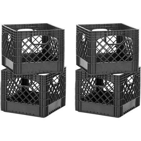 Milk Crate Storage, Garage Basement, Milk Crate, Milk Storage, Milk Crates, Crate Storage, Stackable Storage, The Garage, Storage Bin