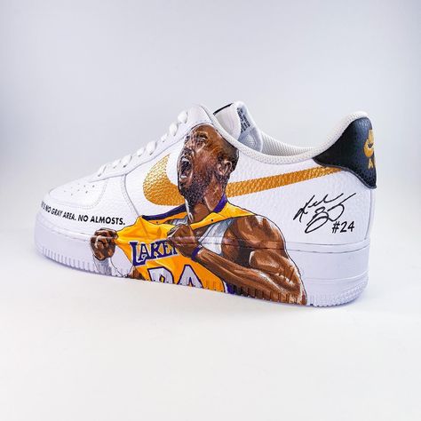 Kobe Bryant Air Force 1 Custom Check more at https://danielcustoms.com/product/kobe-bryant-air-force-1-custom-30/ Custom Sneakers Nike, Af1 Custom, Customized Earrings, Painting Shoes, Custom Painted Shoes, Custom Shoes Diy, Unique Sneakers, Air Force 1 Custom, Custom Air Force 1