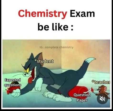 Chemistry Exam Jokes, Science Memes Student, Chemistry Meme Student, Maths Lover, Ingenieur Humor, Exams Memes, Funny English Jokes, Studying Memes, Exams Funny