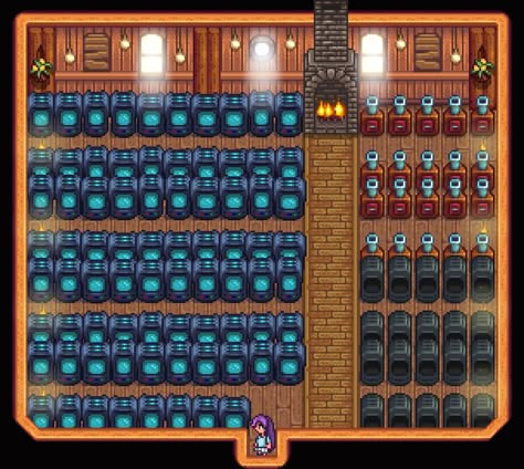 Crystalarium Shed Stardew, Stardew Furnace Shed, Stardew Valley Workbench Layout, Stardew Valley Furnace, Stardew Valley House Interior, Stardew Ideas, Stardew Valley Design, Stardew Valley Game, Stardew Farm