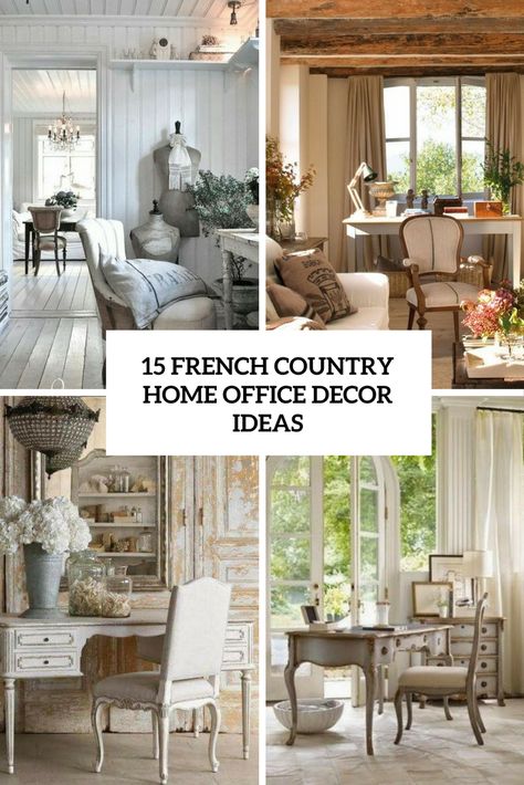 french country home office decor ideas cover Office In Bedroom Ideas, Home Office In Bedroom Ideas, French Country Home Office, Home Office In Bedroom, Shabby Chic Office Decor, Country Home Office, French Country Office, French Provincial Bedroom Furniture, Office In Bedroom