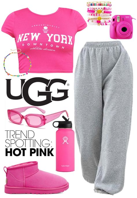 Pink Uggs Outfit | ShopLook Mini Pink Uggs Outfit, Pink Essentials Outfit, Pink Uggs Outfit Winter, Light Pink Uggs Outfit, Outfits With Pink Uggs, Pink Tasman Uggs Outfits, Hot Pink Uggs Outfit, Pink Ugg Boots Outfit, Pink Ugg Outfit