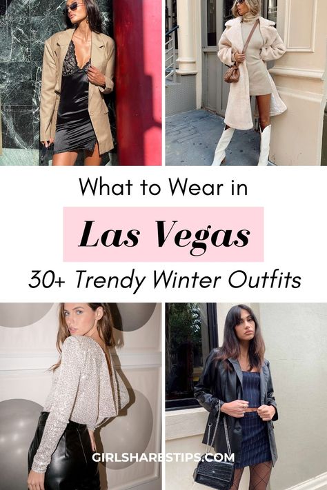 Planning a winter getaway to Las Vegas? Check out our guide to 30+ stylish winter Las Vegas outfits that blend cold weather comfort with warm weather vibes! Perfect for holiday parties, weddings, or nights out at clubs and casinos, these looks include everything from simple casual wear to dressy ensembles. Whether you're heading to a concert or enjoying dinner downtown, this packing list ensures you'll shine at every event—from cozy airport styles to elegant show attire! Classy Club Outfits, What To Wear In La, Classy Date Night Outfit, Classy Going Out Outfits, Vegas Outfits, Las Vegas Outfit, Classy Business Outfits, Classy Yet Trendy, Elegant Outfit Classy