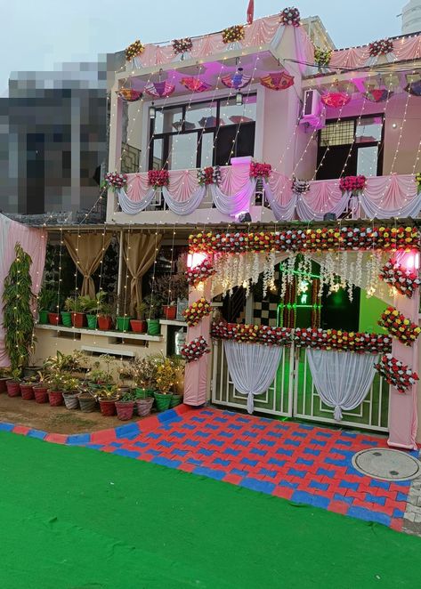 House Decor For Wedding Indian, Tent Design Ideas Events, Home Decor Wedding Indian, Shadi Wala Ghar Decor, Shadi Decoration Indian Weddings, Wedding House Decorations Indian, Shaadi Wala Ghar Decoration, Home Decor For Wedding Indian, House Decoration For Wedding Indian