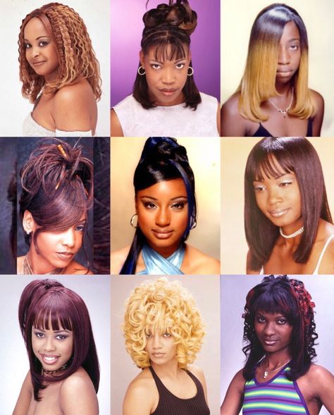 90s Bob Hairstyles, 90s Black Hairstyles, 90s Hairstyles For Black Women, Black Hair History, Black Hair 90s, 2000s Hairstyles, Black Hair Magazine, 90’s Hairstyles, Hair Black Women