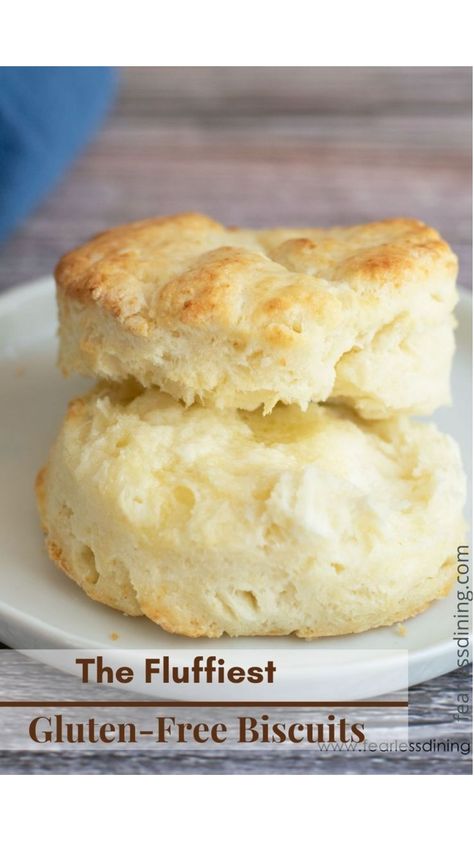 You won't believe how good these gluten free biscuits are! They are fluffy and have so many flaky layers for the melted butter to go into! Easy step by step directions. fearlessdining Easy Gluten Free Biscuits, Pillsbury Gluten Free, Gluten Free Bisquick, Gluten Free Biscuits, Gluten Free Flour Blend, Delicious Gluten Free Recipes, Best Gluten Free Recipes, Gluten Free Recipes Easy, Low Carb Gluten Free