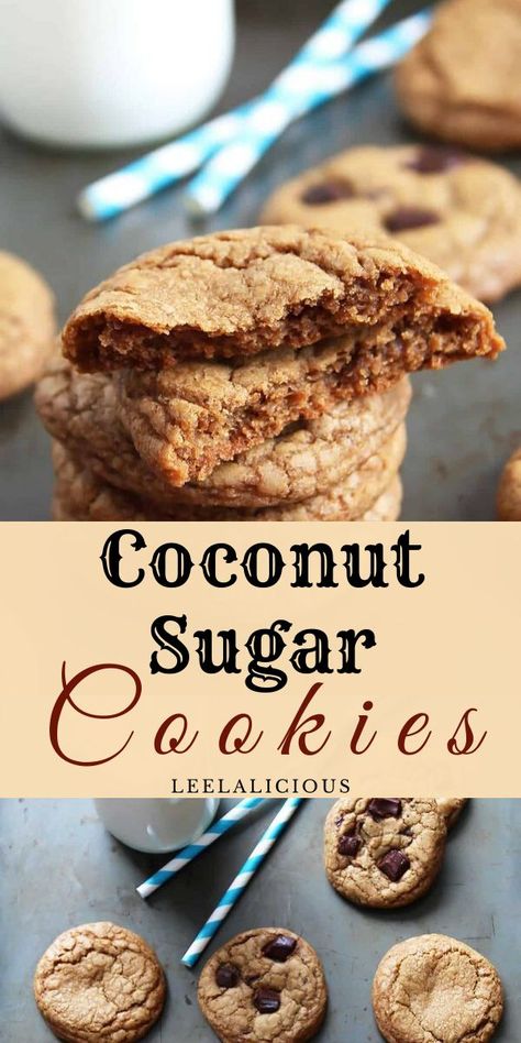 Coconut Sugar Recipes, Coconut Sugar Cookies, Coconut Cookies Recipes, Cookies Baking, Healthy Cookie Recipes, S'mores, No Sugar Foods, Coconut Recipes, Sugar Free Desserts