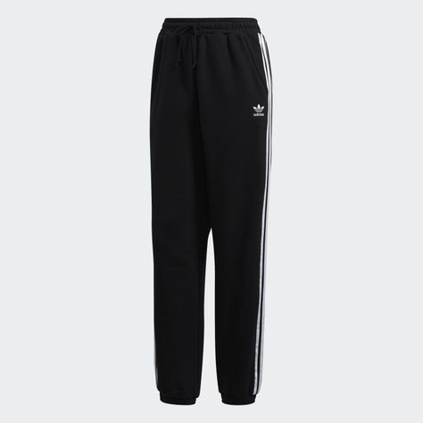 Time for a refresh on your favorites. Keep your wardrobe staples current. Let go of the joggers you've been wearing since middle school without putting your love of sport on the line. Cozy French terry makes these adidas track pants feel already lived-in, so you won't even miss your old ones as you head out the door. Adidas Hose, Adidas Joggers, Casual Bottoms, Adidas Track Pants, Sports Football, Adidas Track, Joggers Womens, Adidas Pants, Old Ones