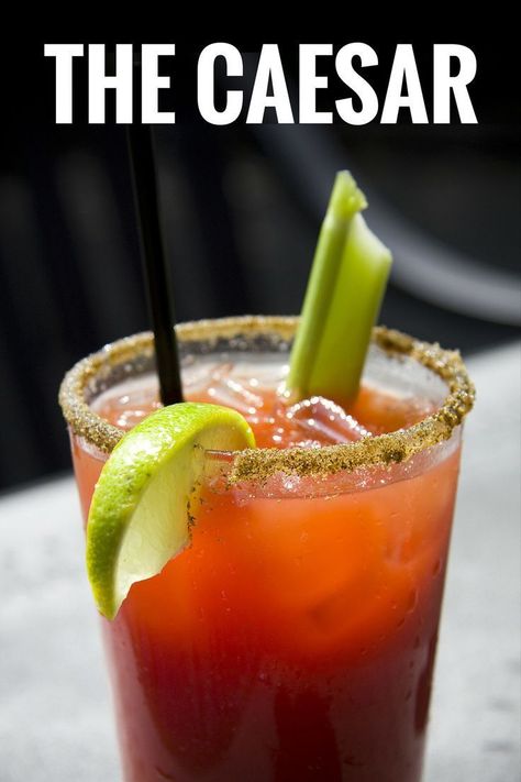 Here's an easy recipe for Canada's national cocktail - the Caesar drink is like the bloody mary but inspired by Italy. Caesar Drink, Caesar Cocktail, Pickle Vodka, Around The World Food, Michelada, Canadian Food, Cocktail Drinks Recipes, Jamie Oliver, Cocktail Drinks