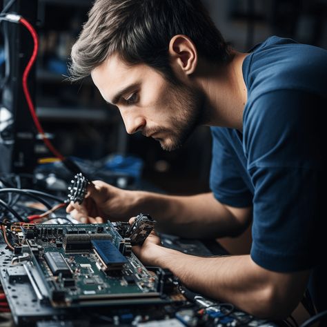 Image of a technician repairing computer in Moorooka Computer Hardware Wallpaper, Laptop Service, Working With Laptop Photography, Computer Repair Business, Computer Networks, Laptop Wallpaper Quotes, Laptop Repair Service, Computer Service, Computer Repair Services