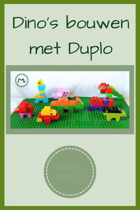 Een dino bouwen met Duplo hoeft niet moeilijk te zijn…met een beetje hulp 😉 Ik maakte 8 verschillende dinosaurus bouwkaarten voor Duplo. Nu kunnen de meiden heerlijk dino’s bouwen. Dino Lego, Dinosaur Dig, Dinosaurs Preschool, Lego Activities, Lego For Kids, Dino Party, Dinosaur Theme, Lego Duplo, Arte Animal