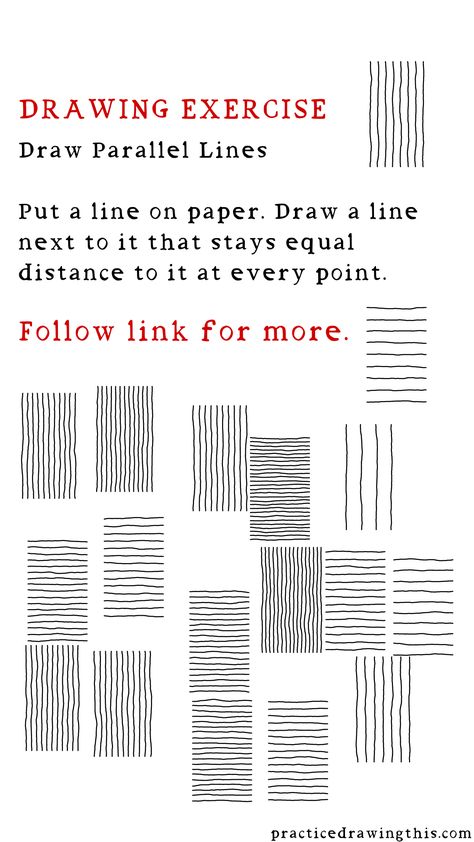 Lines In Drawing, Beginner Art Exercises, Pen Drawing Exercises, Drawing Exercises Architecture, Drawing Basics Learning Art Lessons, Drawing Fundamentals Exercises, Basic Drawing Exercises, Line Art Exercises, Line Drawing Exercises