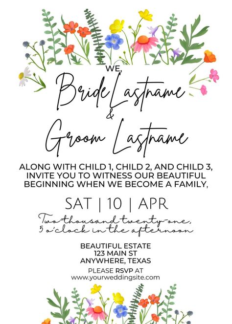 Steal this invitation wording for your own blended family wedding invitation | Photography by Blended Family Wedding Ideas, Family Wedding Ideas, Blended Family Wedding Ceremony, Wedding Invitation Photography, Blended Family Sand Ceremony, Engagement Announcement Ideas, Invitation Photography, Blended Wedding, Blended Family Wedding