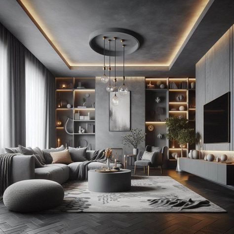 Grey Living Room Ideas Brown Living Room Ideas, Modern Lounge Rooms, Grey Living Room Ideas, Grey And Brown Living Room, Grey Sofa Living Room, Grey Living Room, Modern Living Room Ideas, Kitchen Sofa, Contemporary Living Room Design