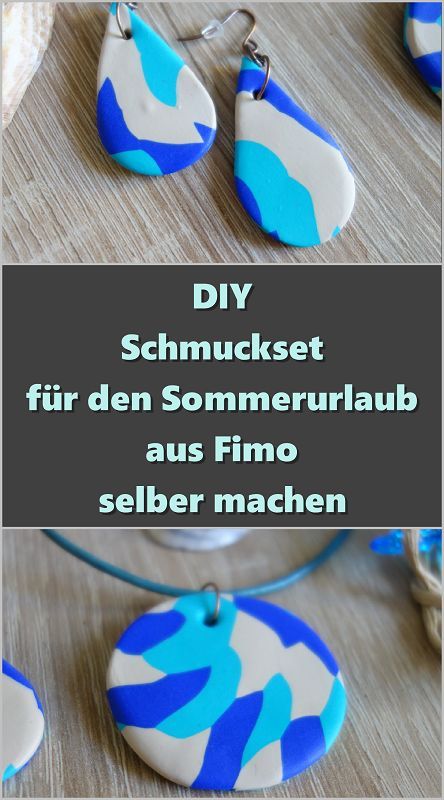 DIY Schmuckset für den Sommerurlaub aus Fimo selber machen. Schmuck selber machen ist gar nicht schwierig und macht riesen Spaß. Diese Halskette mit Anhänger und Ohrringe aus Fimo sind sehr einfach und auch ein Anfänger schafft es. Obwohl das Mosaikmuster kompliziert scheint, ist es keineswegs. Mit Schritt für Schritt Anleitung. Diy Fimo, Fimo Beads, Panda Party, Diy Blog, Pretty Jewellery, Summer Holiday, Polymer Clay, Jewelry Making, Necklaces