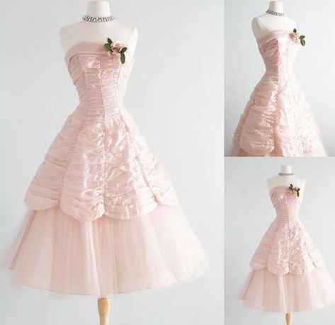 Light Pink Prom Dress Short, Midi Homecoming Dresses, Retro Prom Dress, Pink Prom Dresses Short, 50s Prom Dresses, Light Pink Prom Dress, Knee Length Prom Dress, 1950s Party Dresses, Poofy Dress