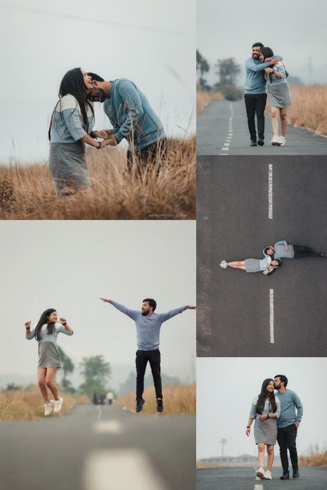 Outfits Refrence, Pre Wedding Clothes Idea, Pre Wedding Shoot Outfit Ideas, Pre Wedding Shoot Ideas Outfit, Marriage Pic, Grass Land, Pre Shoot, Road Pics, Pre Wedding Photoshoot Props