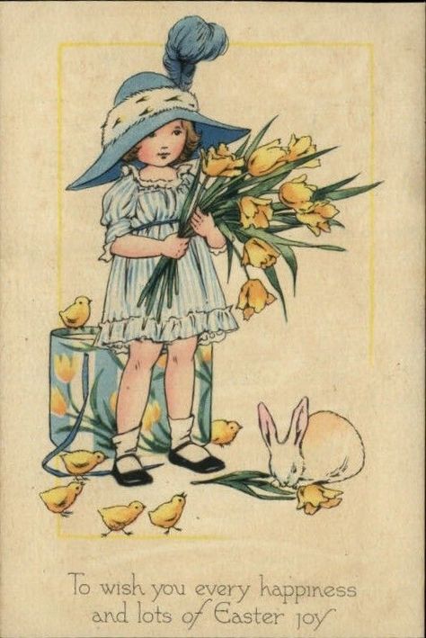 Easter Drawings, Vintage Easter Postcards, Vintage Easter Cards, Easter Illustration, Easter Postcards, Easter Images, Easter Blessings, Easter Parade, Easter Inspiration