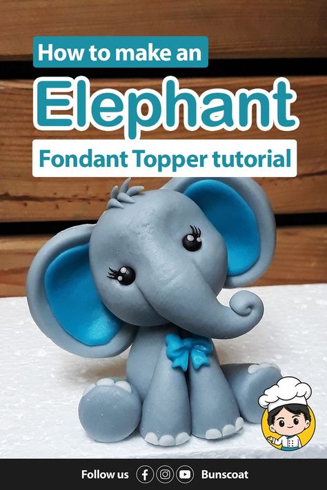 Jungle Animal Cake, Cakes Without Fondant, Fondant Elephant, Using Fondant, Jungle Theme Cakes, Elephant Cake Toppers, Baby Jungle Animals, Elephant Cake, Elephant Cakes