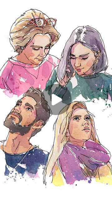 Watercolor Quick Sketch, Black Marker Art, Sketching Scottie, White Marker, Brush Pen Art, Portrait Tutorial, Winsor And Newton Watercolor, Cats Photos, Drawing People Faces