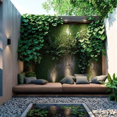 Outdoor Sitting Ideas ✨️🔥 | Outdoor living ideas ✨️ #gardendesign #gardensitting #outdoorsofa #outdoorsittings #outdoorsittingarea #outdoorliving #outdoorsittingdesign #homedesignsdworld #fypシ゚viralシ2024fyp #explorepost #explore #explorepage #makeuphack #arbaazkhan #dhruvrathee #katemiddleton #magictricksvideos Luxury Pools Backyard, Japanese Garden Landscape, Narrow Garden, Garden Decoration Ideas, Backyard Design Ideas, Small Patio Garden, Pond Waterfall, Cozy Patio, Corner Garden