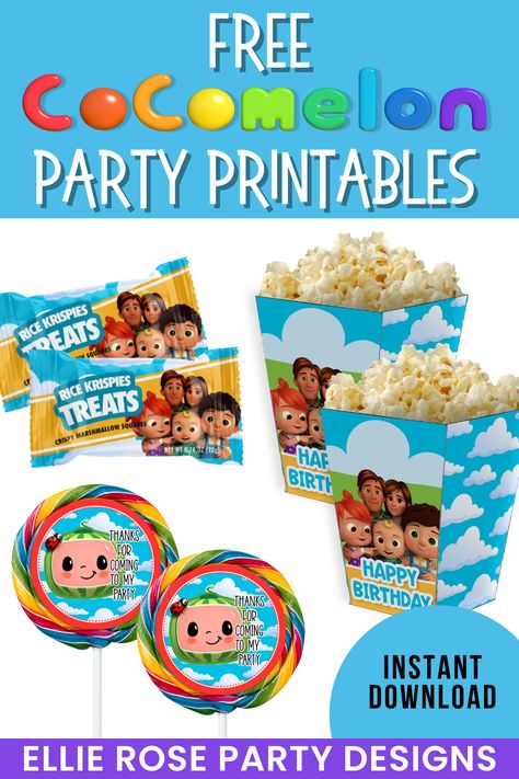 Planning a Cocomelon party and need some decor? These free Cocomelon party printables are perfect for you! Click through to download! Cocomelon Party Printables, Cocomelon Party Decorations, Birthday Hacks, Bottle Gift Tags, Second Birthday Ideas, Birthday Party Printables, 2nd Birthday Party Themes, Printable Ideas, Baby Boy 1st Birthday