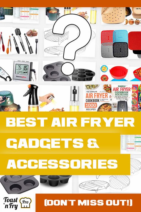 The Very Best Accessories, Gadgets & Gifts For An Air Fryer Owner! Air Fryer Accessories Products, Chefman Air Fryer, New Air Fryer Recipes, Air Fryer Accessories, Gadgets Gifts, Useful Gadgets, Cooks Air Fryer, Air Fried Food, Fried Foods