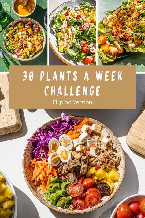 30 Plants A Week Challenge - Filipino Version 30 Plants A Week Recipes, 30 Plants A Week Challenge, 90 Day Vegan Challenge, Jackfruit Jam, 30 Plants A Week, 1 Week Vegetarian Meal Plan, Raw Vegan Meal Plan 21 Days, Avocado Shake, Pandesal Recipe