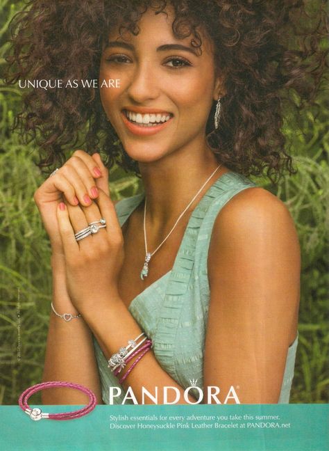 Pandora Advertising, Bracelet Advertising, Print Advertisement, Advertising Poster, Pink Leather, Stylish Outfits, Leather Bracelet, Pop Culture, Bracelet