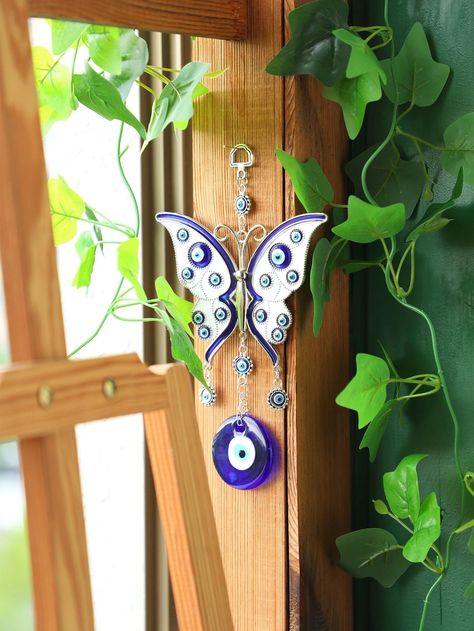 1pc Evil Eye Detail Butterfly Shaped Wall Hanging | SHEIN USA Evil Eye Wall Hanging, Eye Detail, Eye Details, Hanging Home Decor, Hanging Decorations, Butterfly Shape, Different Shapes, Hanging Decor, Evil Eye