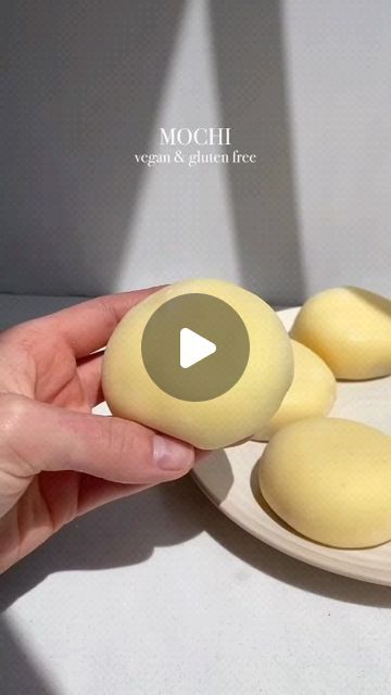 vegan recipe on Instagram: "MOCHI // full recipe ↓ By @Itsvegansis 🤤 📣 Get 300+ delicious vegan recipes Cookbook for a healthier lifestyle, link in our bio 👆 Have you ever tried homemade mochi? Because let me tell you, this 5 ingredient recipe makes the softest, chewiest & stretchiest mochi everrrr🥹🍡 P.S. I know it’s not the traditional way for making mochi but I found it easier & faster :) INGREDIENTS: - 2/3 cup glutinous rice flour - 3 tbsp cornstarch - 2-3 tbsp white sugar - 1/2 cup soy milk - 2 tbsp vegan butter - filling of choice: whipped cream / ice cream / fruit… INSTRUCTIONS: 1. Combine glutinous rice flour, cornstarch and sugar in a microwave safe bowl. Add soy milk and whisk until smooth. Cover with a microwave safe plastic wrap, poke it a few times and microwave for 3 mi How To Make Mochi Without Glutinous Rice Flour, How To Make Mochi With Cornstarch, Cara Membuat Mochi, Whipped Cream Ice Cream, Making Mochi, Homemade Mochi, Rice Flour Recipes, Ice Cream Fruit, Mochi Ice