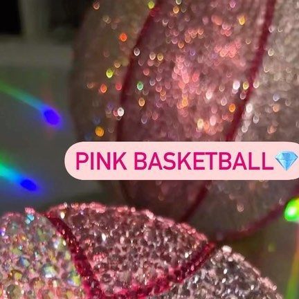 Bedazzled Basketball, Bling Basketball, Basketball Diy, Rhinestone Basketball, Pink Basketball, Rhinestone Projects, Secret Room, Basketball Season, Trending Art