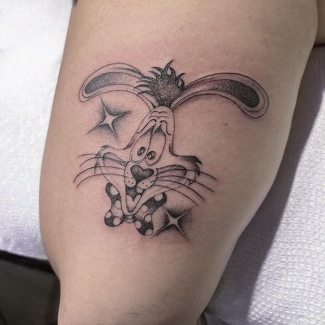 ROGER RABBIT TATTOO 🐰 for amazing @stephanyykillerr ❤️ I am a fiend for tattooing old cartoon characters 😜 what is your favorite cartoon character? Give me your ideas and I will make a flash sheet inspired by my clients favorites 🥰! If you would like to book an appointment for a tattoo here in San Diego please hit that email button, or fill out the book an appointment form that is on my website, linked in my bio! Woohoo! #tattoo #tattoos #rogerrabbit #rogerrabbittattoo #blackandgrey #blacka... Who Framed Roger Rabbit Tattoo, Roger Rabbit Tattoo, Rabbit Tattoo, Old Cartoon Characters, Who Framed Roger Rabbit, Rabbit Tattoos, Flash Sheet, Roger Rabbit, Favorite Cartoon Character