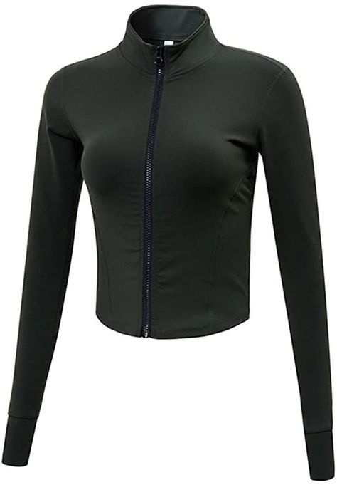 Spandex,Nylon Zipper closure 87% Nylon + 13%Spandex , Lightweight and Comfortable Full zip front, easy take on and off. The track jackets for women full zip perfect for yoga top,running pant,track pant,active tees, etc. Split stitch double needle sewing, making this zip up jacket athletic, attractive and durable Occasion:jogging,track,running,dance,cheer leading,casual events,parties,work,sports,gym.Running jackets for women is the best gift for women's stuff Double Needle Sewing, Split Stitch, Track Running, Cheer Leading, Outdoor Clothing Brands, Running Track, Slim Fit Jackets, Yoga Top, Athletic Workout