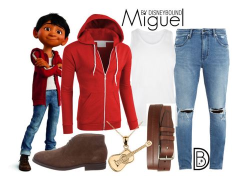 "Miguel" by leslieakay ❤ liked on Polyvore featuring Neuw denim, La Perla, 1901, LE3NO, Brunello Cucinelli, men's fashion, menswear, disney, disneybound and coco Coco Disney Outfit Ideas, Coco Disneybound, Disneybound Men, Coco Movie, Disney Dress Up, Disney Themed Outfits, Disney Inspired Fashion, Disney Bounding, Character Inspired Outfits