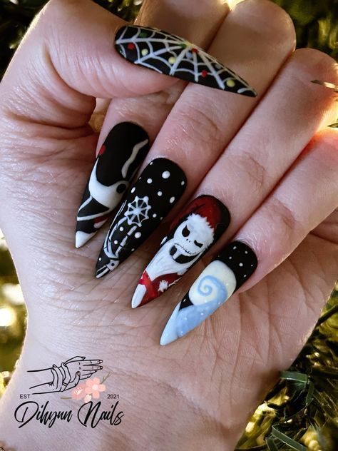 #beauty, #makeup, #skincare, #haircare Before Christmas Nails, Winter Nail Art Designs, Nightmare Before Christmas Nails, Nails Hand Painted, Winter Nail Art, Winter Nail, Nightmare Before, Christmas Nails, Nightmare Before Christmas