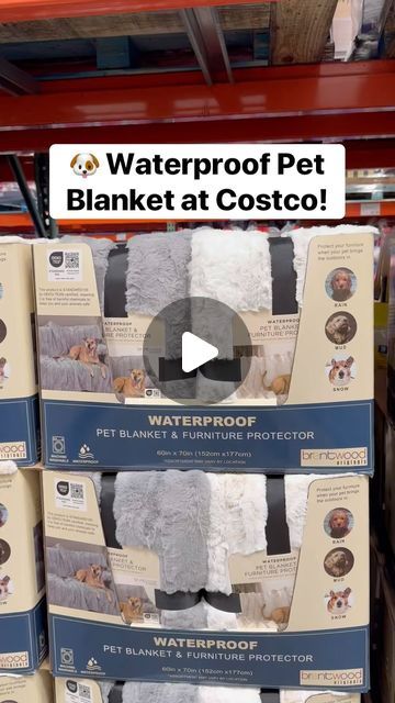 Costco Buys on Instagram: "🐶 This cozy Waterproof Pet Blanket helps protect your furniture from muddy or wet dogs! It’s machine washable and measures 60”x70”. Choose from two colors for $17.99! #costco #petblanket #dogessentials" Dog Essentials, Furniture Protectors, Thing 1, Color