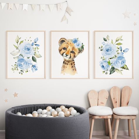 Add the finishing touches to your baby’s nursery or child’s bedroom with these gorgeous art prints! #printable #nursery #nurserywallart #nurserydecor #nurseryprints #nurseryartprint #printablewallart #wallart #SHdesigns Safari Purple, Cheetah Nursery, Lion Nursery, Lion Safari, Nursery Wall Art Girl, Nursery Wall Art Boy, Girl Nursery Wall, Safari Jungle, Pink Watercolor Flower