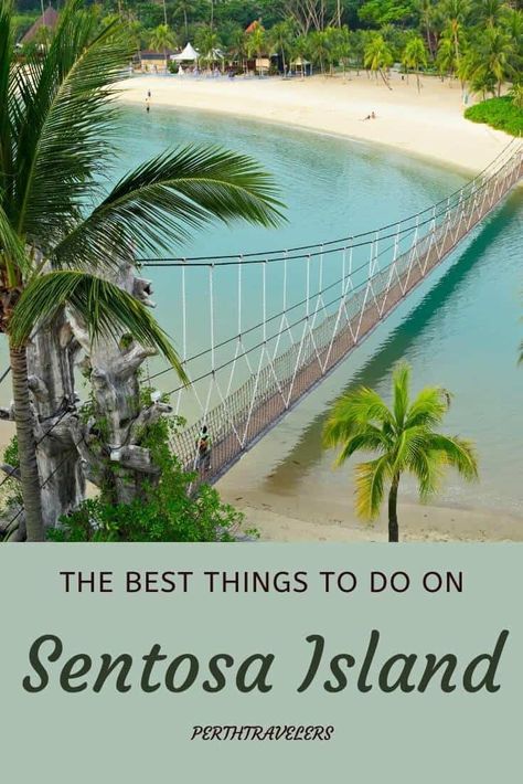 A list of the ultimate Top 10 things to do on Sentosa Island in Singapore. Find out what attractions are the best and worth visiting. Also includes a guide on how to get there. #Singapore #island #Sentosa #things to do #beach Sentosa Island Singapore, Singapore Things To Do, Singapore Vacation, Singapore Island, Universal Studios Singapore, Singapore City, Visit Singapore, Traveling Tips, Travel Destinations Asia