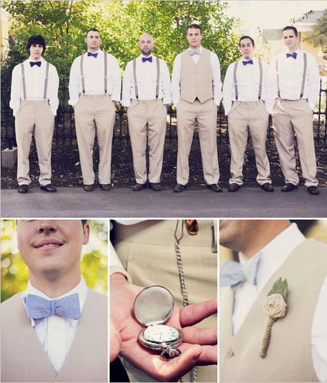 Casual Groomsmen Attire, Casual Groomsmen, Groomsmen Suspenders, Wedding Parties Pictures, Vintage Groom, Vintage Garden Wedding, Mens Wedding Attire, Groomsmen Outfits, Wedding Outfit Men