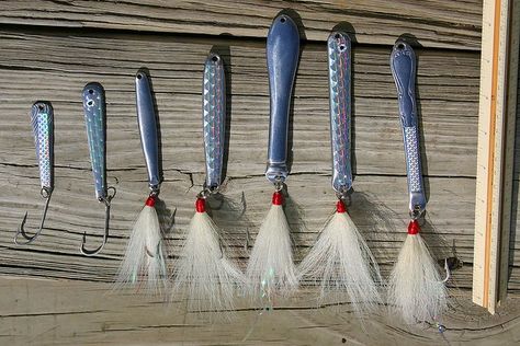 Spoon Handles, Homemade Fishing Lures, Diy Fishing Lures, Fishing Spoons, Fishing Jig, Lure Making, Fishing Diy, Fishing Techniques, Fishing Quotes