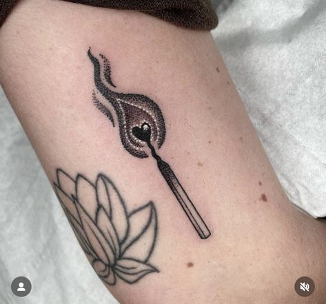 Match Stick Tattoo, Match Tattoo, Stick Tattoo, Match Stick, Tattoos And Piercings, Piercings, Tattoos, On Instagram, Instagram