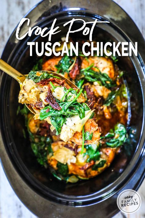 Slow Cooker Tuscan Chicken, Crock Pot Tuscan Chicken, Best Crockpot, Tuscan Chicken, Sun Dried Tomatoes, Healthy Crockpot, Crockpot Recipes Slow Cooker, Healthy Crockpot Recipes, Chicken Crockpot Recipes