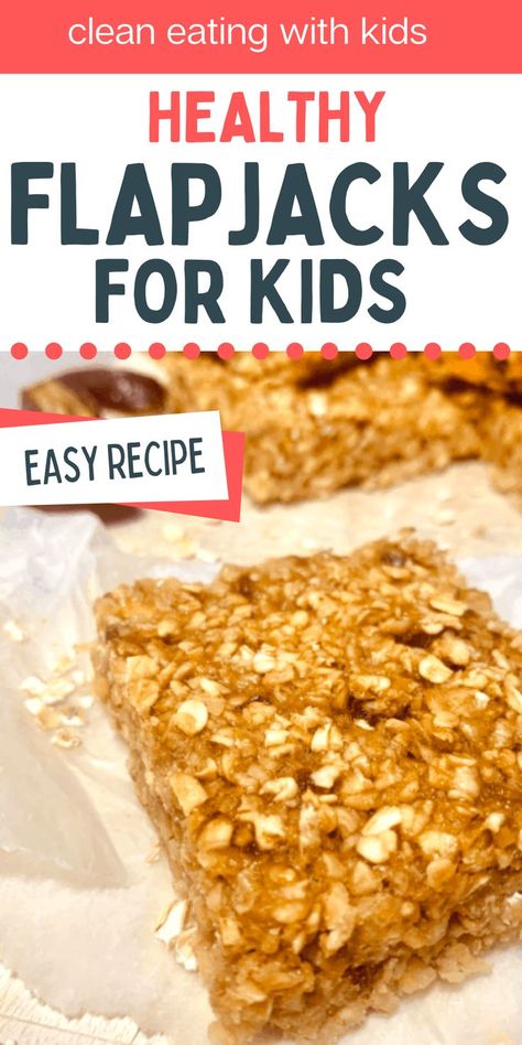 image of a healthy flapjack recipe Gooey Flapjack Recipe, Snacks Lunch Boxes, Easy Flapjacks, Healthy Flapjack, Protein Flapjacks, Flapjack Recipe, Easy Meals For Kids, Slices Recipes, Baking With Kids