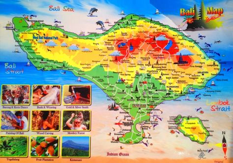 Bali tourist attractions map Bali Tourist Map, Bali City, Bali Tourist, Bali Map, Bali Baby, Food Photography Background, Tourist Map, Food Backgrounds, Vacation Pictures